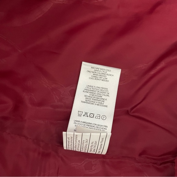 Lauren Ralph Lauren Quilted Hooded Jacket Chili Red & Brown Color - Duplicate - Picture 17 of 17